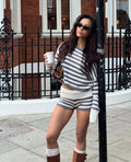 Striped Knit Shorts